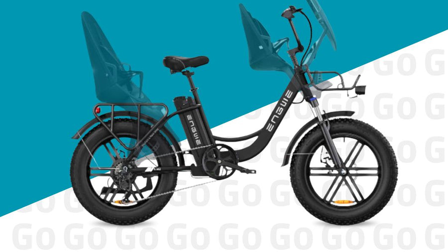 Fatbike met kinderzitjes voor en achter