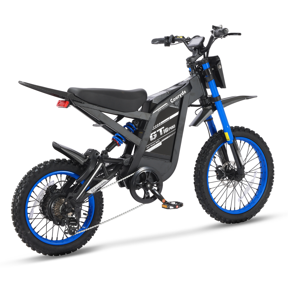 OUXI GT16 Pro - Blauw - driekwart achteraanzicht