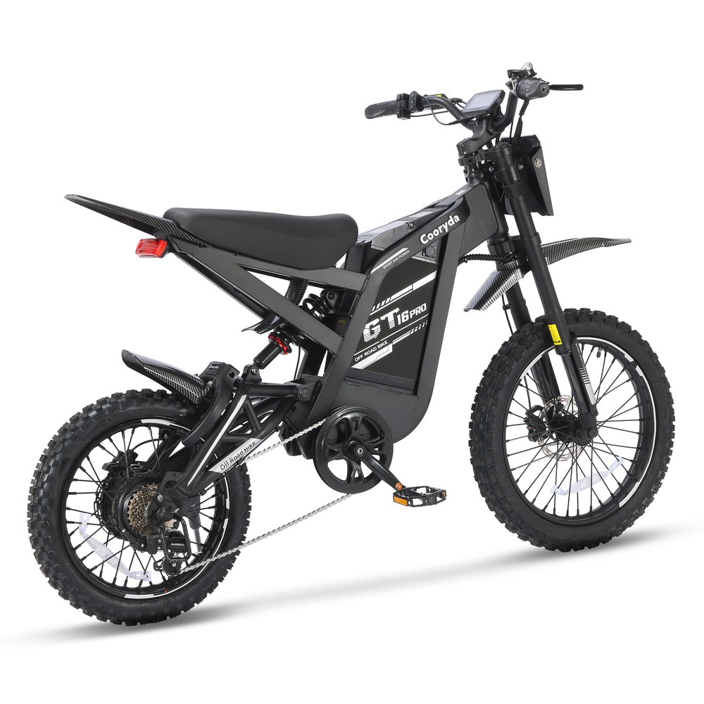 OUXI GT16 Pro - Zwart - driekwart achteraanzicht